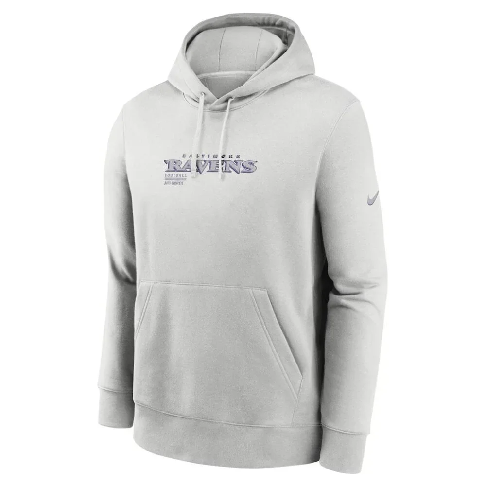 Baltimore Ravens Nike Edge Pack French Terry Club Pullover Hoodie - Gray